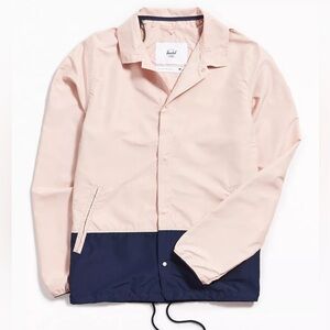 Herschel Supply Co. NEW Voyage Colorblocked Pink Blue Coach Jacket Size Medium